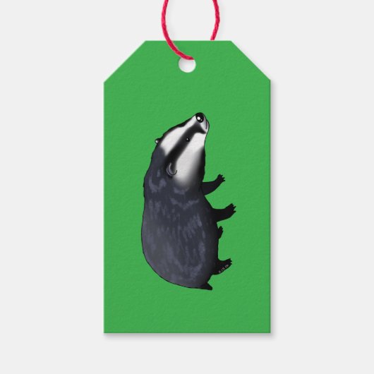 Handgetekend Das Illustratie Ontwerp Cadeaulabel (Voorkant)