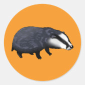 Handgetekend Das Illustratieontwerp Ronde Sticker (Voorkant)