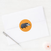 Handgetekend Das Illustratieontwerp Ronde Sticker (Envelop)