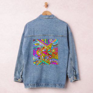 Handgetekend door EDDArt - Blah Blah Blah 1 Denim Jacket