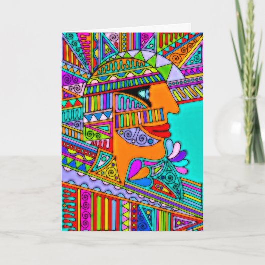 Handgetekend door EDDArt - Farao 1 Kaart (Voorkant)