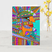 Handgetekend door EDDArt - Farao 1 Kaart (Gele Bloem)
