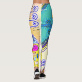 Handgetekend door EDDArt - Kom samen 8 Leggings (Achterkant)