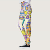 Handgetekend door EDDArt - Kom samen 8 Leggings (Links)