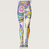Handgetekend door EDDArt - Kom samen 8 Leggings (Voorkant)
