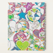 Handgetekend door EDDArt - Sterren en harten 1 Planner (Achterkant)