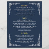 Handgetekend Elegant Sierlijk Uw Logo VIP Menu (Achterkant)