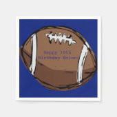 Handgetekend Football Birthday Party Paper Napkins Servet (Voorkant)