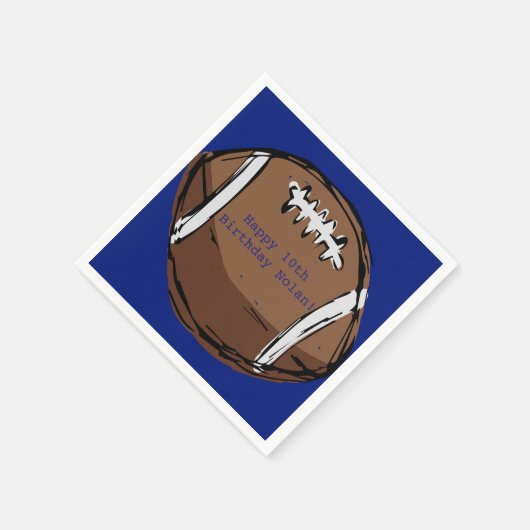 Handgetekend Football Birthday Party Paper Napkins Servet (Hoek)