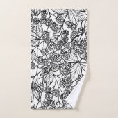 handgetekend frambozen bad handdoek (Handdoek)