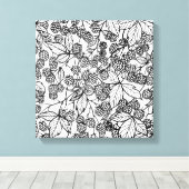 handgetekend frambozen canvas afdruk (Insitu (Houten vloer))