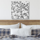 handgetekend frambozen canvas afdruk (Insitu (Slaapkamer))