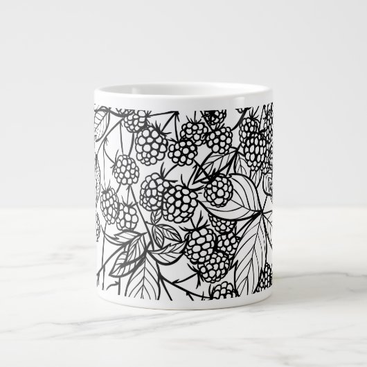 handgetekend frambozen grote koffiekop (Voorkant)