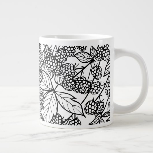 handgetekend frambozen grote koffiekop (Rechts)