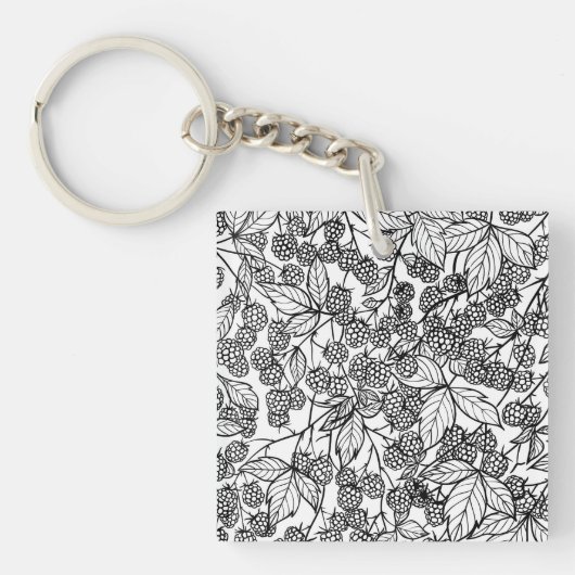 handgetekend frambozen sleutelhanger (Voorkant)