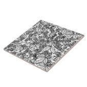 handgetekend frambozen tegeltje (Zijkant)