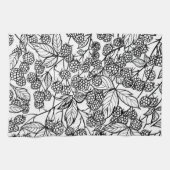 handgetekend frambozen theedoek (Horizontaal)