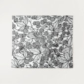 handgetekend frambozen wandkleed (Voorkant (horizontaal))