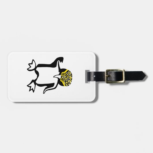 Handgetekend - Geel-ogige Pinguïn - Natuur - Bagagelabel (Voorkant horizontaal)