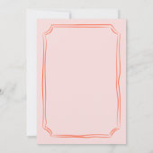 Handgetekend Gekke Plezier Retro Verlovingsfeest Kaart (Achterkant)