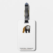 Handgetekend - Grizzly BEER- Wildlife - Natuur - Bagagelabel (Achterkant verticaal)