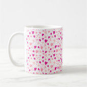 handgetekend hartpatroon koffiemok (Links)