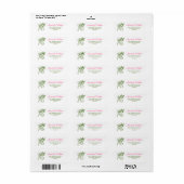 Handgetekend Kerstvakantie Feest Retouradres Etiket (Full Sheet)
