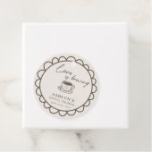 Handgetekend koffie thema bruidsfeest favoretiket bedankjes labels (In situ)