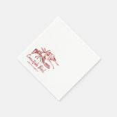 Handgetekend kreeftfeestje servet (Hoek)