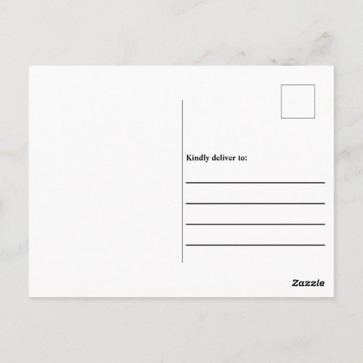 Handgetekend Krullend Patroon Abstract Briefkaart (Achterkant)