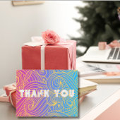 Handgetekend Krullend Patroon Abstract Briefkaart