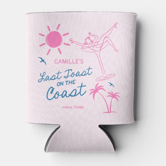 Handgetekend laatste toast bachelorette weekend blikjeskoeler (Voorkant)