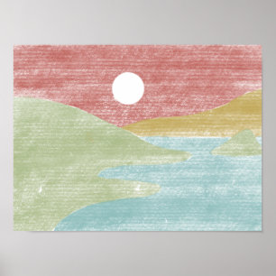 handgetekend landschappelijk Poster