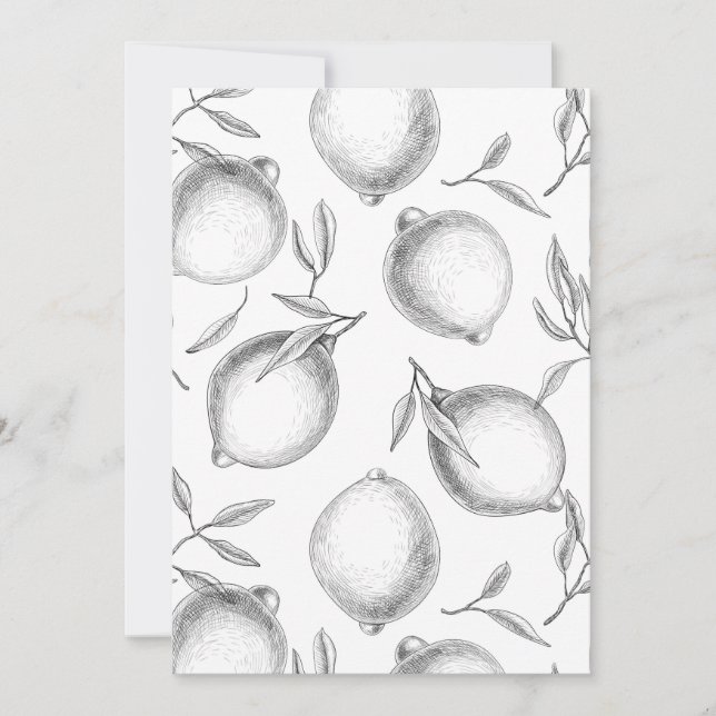 Handgetekend Lemon-patroon (Voorkant)