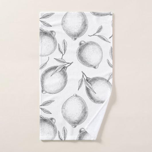 Handgetekend Lemon-patroon Bad Handdoek (Handdoek)