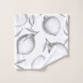 Handgetekend Lemon-patroon Bad Handdoek (Wasdoekje)