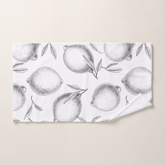 Handgetekend Lemon-patroon Bad Handdoek (Handdoek)