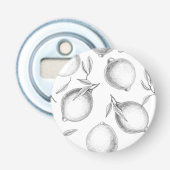 Handgetekend Lemon-patroon Button Flesopener (Voorkant)
