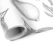 Handgetekend Lemon-patroon Cadeaupapier (Rol Hoek)