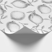 Handgetekend Lemon-patroon Cadeaupapier (Hoek)