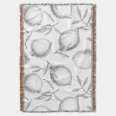 Handgetekend Lemon-patroon Deken (Voorkant Verticaal)