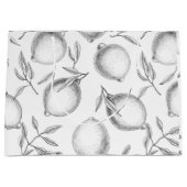 Handgetekend Lemon-patroon Groot Cadeauzakje (Voorkant)