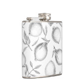 Handgetekend Lemon-patroon Heupfles (Rechts)