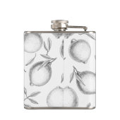 Handgetekend Lemon-patroon Heupfles (Achterkant)