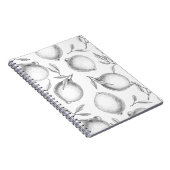 Handgetekend Lemon-patroon Notitieboek (Rechterzijde)