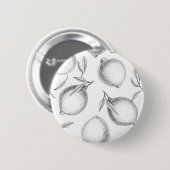 Handgetekend Lemon-patroon Ronde Button 5,7 Cm (Voorkant /achterkant)