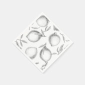 Handgetekend Lemon-patroon Servet (Hoek)