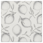 Handgetekend Lemon-patroon Stof (Close Up)