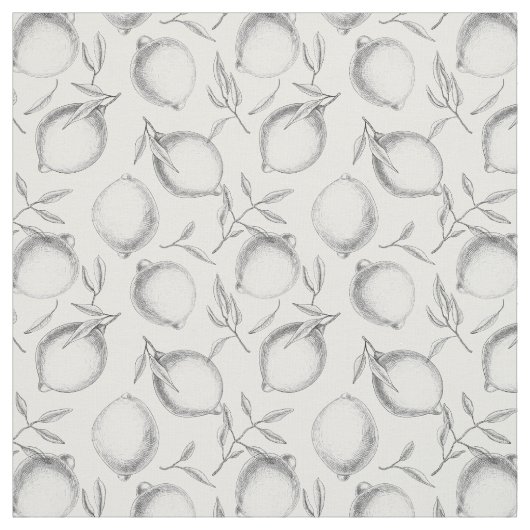 Handgetekend Lemon-patroon Stof (Swatch)