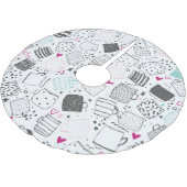 Handgetekend mok, naadloos ontwerp. kerstboom rok (Gekanteld)